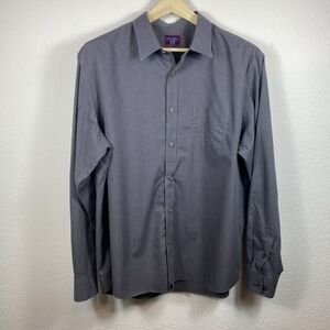 Untuckit Shirt Mens 2XL Gray Sangiovese WF‎ Button Front Regular Fit Career Work